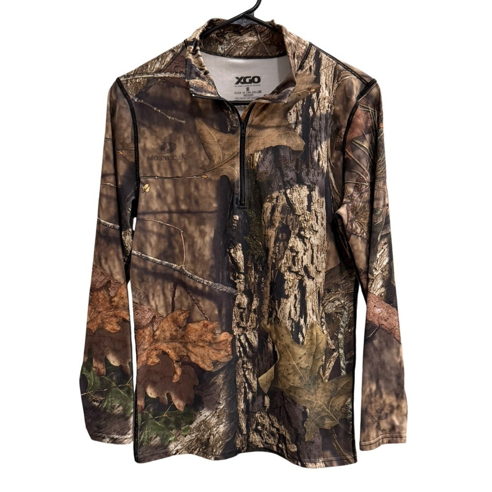 XGO Mossy Oak Break Up Country 1/4 Zip Shirt Camo Size Medium